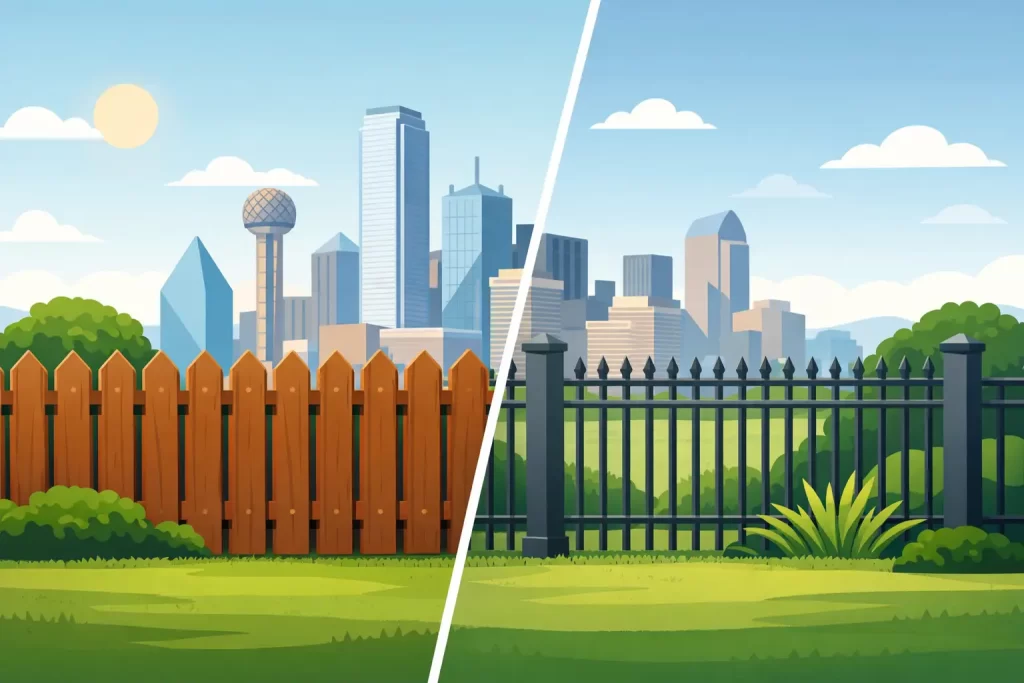 Wood Fence vs Metal Fence for Dallas Properties