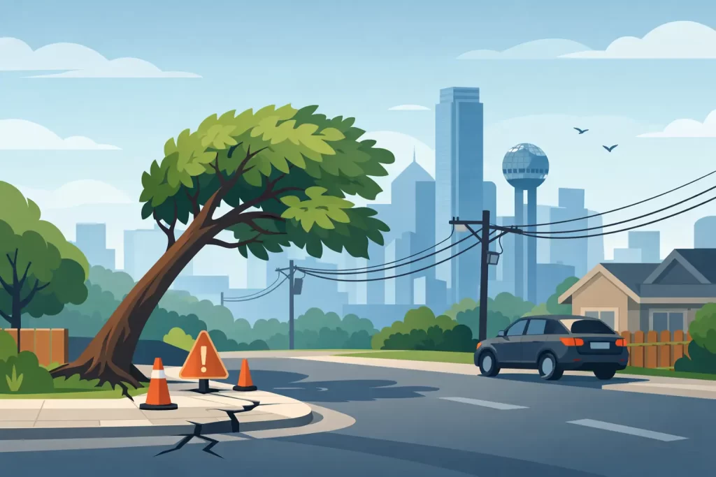 Are Leaning Trees Dangerous? Dallas Warning Signs