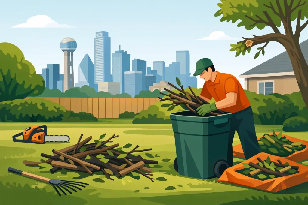 Branch Debris Cleanup for Safer Dallas Yards