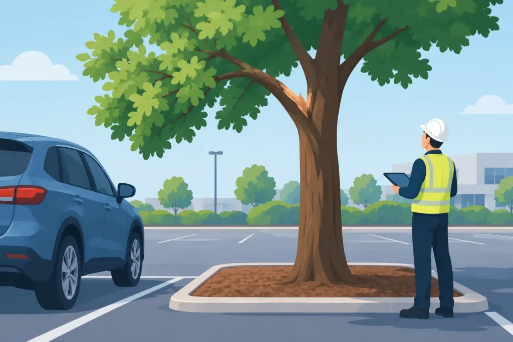 A Parking Lot Tree Safety Example That Matters