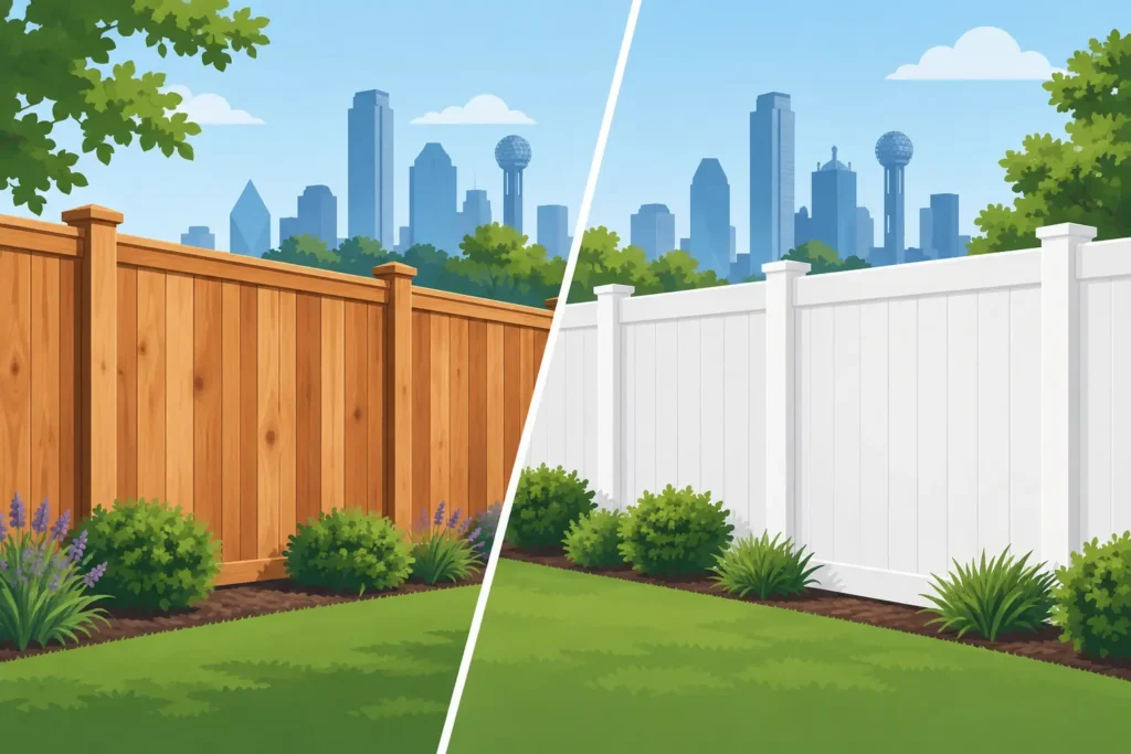 Cedar Fence Versus Vinyl for Dallas Yards