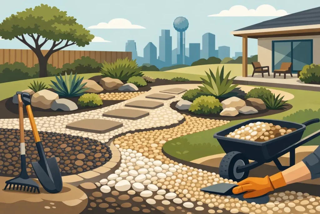 Decorative Gravel Installation Guide for Dallas Yards