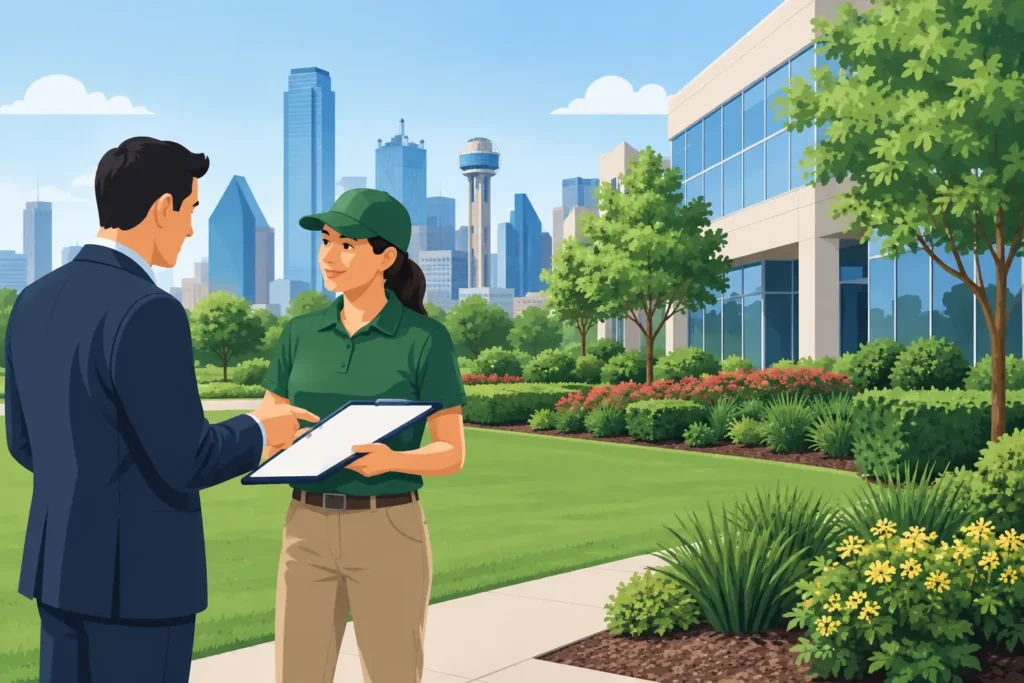 How Commercial Landscape Contracts Work in Dallas