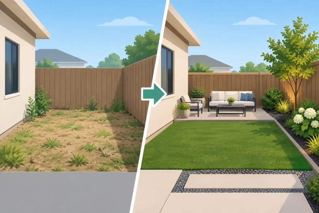 Small Yard Landscape Transformation Example